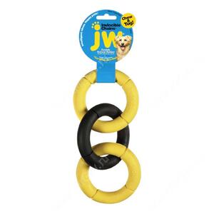 Цепь из трех колец JW Invincible Chains, LT из каучука, большая, черно-желтая