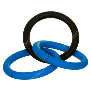 Цепь из трех колец JW Invincible Chains, LT из каучука, большая, черно-голубая
