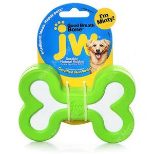 Косточка JW Good Breath Rubber Dog Bone из каучука с ароматом мяты, малая, зеленая