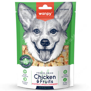 Лакомство Wanpy Dog сублимированная курица с фруктами, 40 г