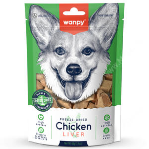 Лакомство Wanpy Dog сублимированная куриная печень, 40 г