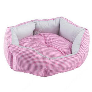 Лежак Ferplast Domino, 44 см*40 см*16 см, розовая клетка