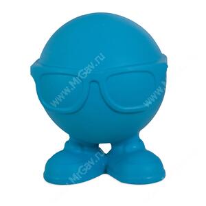 Мяч на ножках в очках JW Hipster Cuz из каучука, средний, голубой