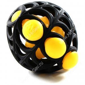 Мячик JW Arachnoid Ball из каучука, малый, черно-желтый