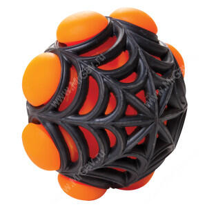 Мячик JW Arachnoid Ball из каучука, малый, черно-оранжевый