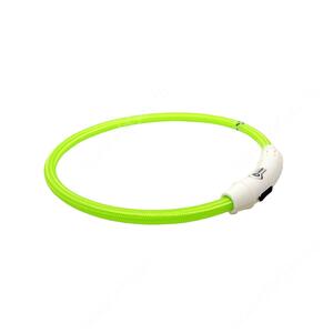 Ошейник DUVO+ нейлоновый, светящийся, 65 см, зеленый