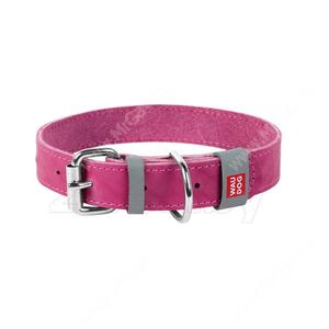 Ошейник кожаный Collar WAUDOG Classic, 60 см*3,5 см, розовый
