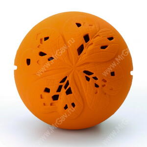 Суперпрочная игрушка Мяч Клевер, 6 см, оранжевая