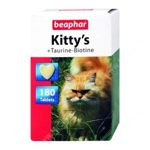 Витамины Beaphar Kitty's таурин+биотин, 180 шт.