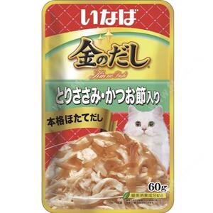 Влажный корм INABA Kinnodashi для кошек курица с кацуобуси, 60 г