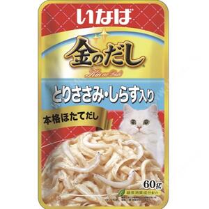 Влажный корм INABA Kinnodashi для кошек курица с мальками ширасу, 60 г