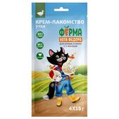 Крем-лакомство Ферма кота Федора для кошек и котят с уткой, 4х15г