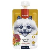 Лакомство Wanpy Dog мясной мусс из говядины и моркови с горохом, 90 г