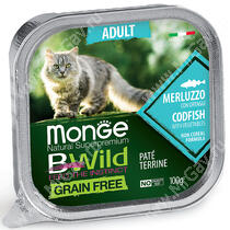 Консервы Monge Cat Bwild Grain Free для взрослых кошек (Треска)