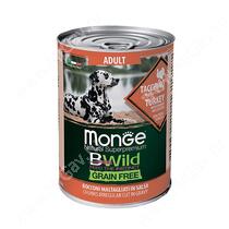 Консервы Monge Dog All Breeds Bwild Grain Free из индейки с тыквой и кабачками