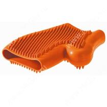 Перчатка резиновая для вычесывания шерсти Hunter Smart, оранжевая