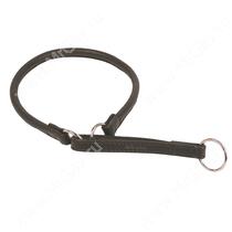 Ошейник-удавка кожаная круглая Collar WAUDOG Soft, 50 см*1 см, черная